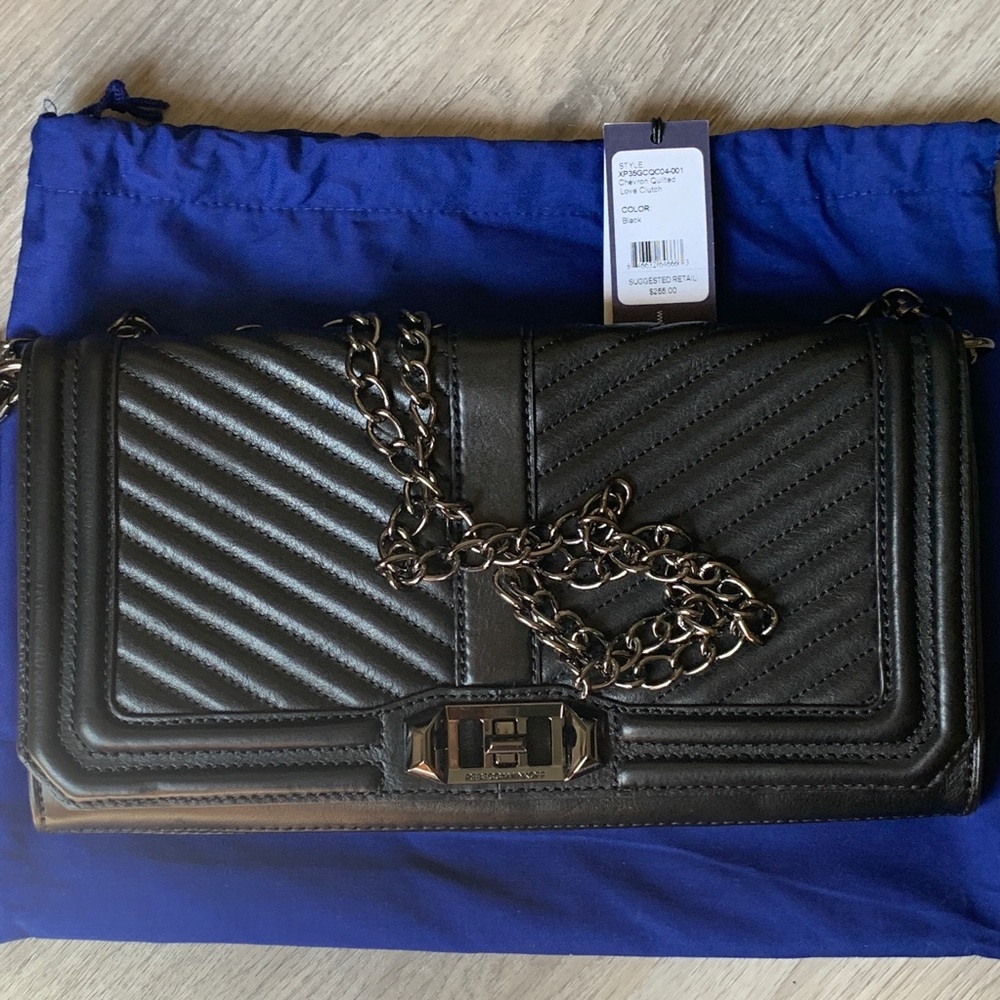 Rebecca Minkoff Chevron Quilted Love Clutch